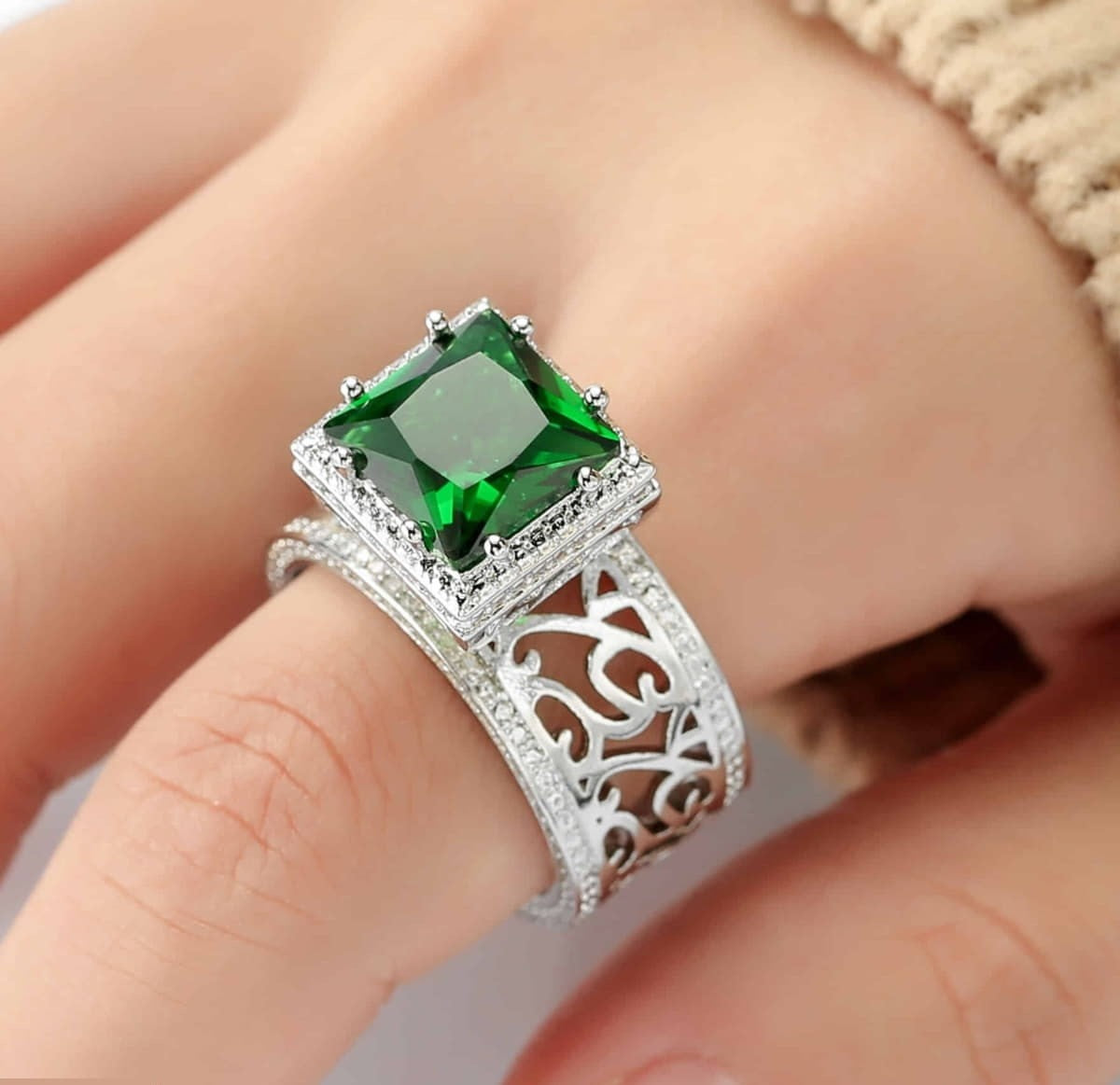 GWH Square Larger Band Ring