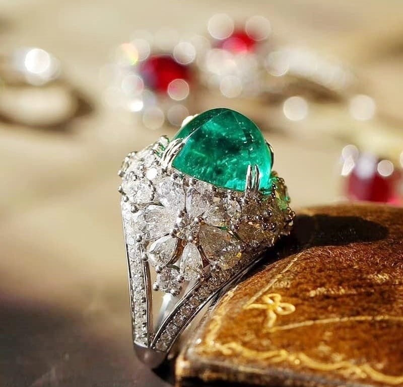 Pear Flower Cushion Ring 4