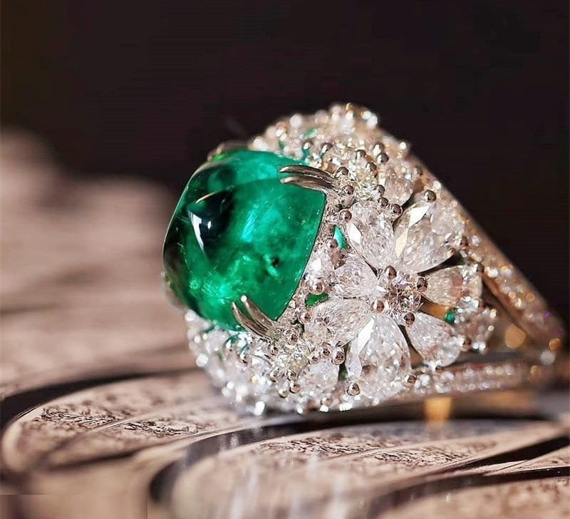 Pear Flower Cushion Ring 4