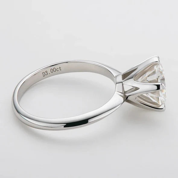 Classic 925 Sterling Silver Moissanite Ring Att- 01