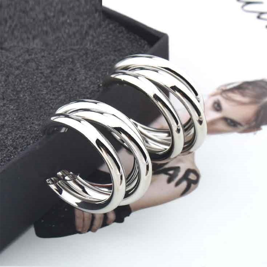 CRSNT YYE Ear Hoops Pair Silver